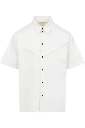Bottega Veneta Skjorte, Herre, Hvid, M, Bomuld, Frosting Bowling Skjorte