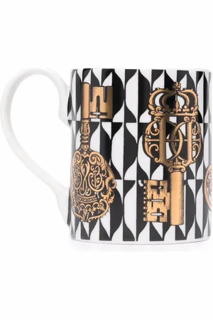 FORNASETTI Home, Dame, Flerfarvet, ONE SIZE, Sort Tilbehør Kop Antichità Contemporanea Kollektion