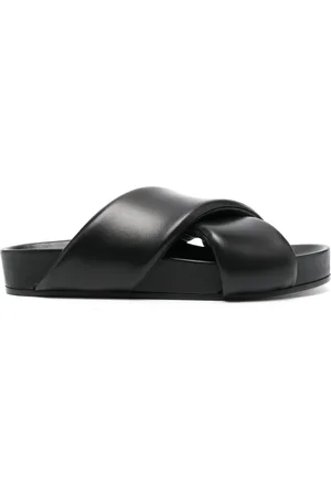 Jil Sander Sko, Herre, Sort, 44 EU, Uld, Stilfuld sandal til sommeroutfits