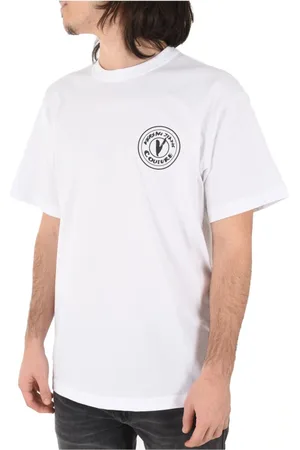 VERSACE Top, Herre, Hvid, L, Bomuld, Kortærmet Bomuld Logo T-Shirt