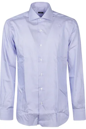 BARBA Skjorte, Herre, Blå, 3XL, Bomuld, Klassisk Langærmet Skjorte