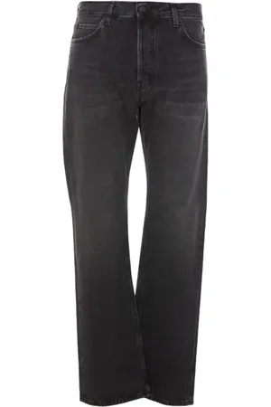 haikure Jeans, Herre, Sort, W32, Bomuld, Klassiske Cropped Jeans