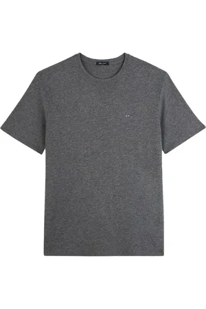 Eden Park Top, Herre, Grå, 2XL, Bomuld, Kortærmet Pima Bomuld T-shirt