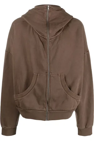Entire Studios Sweathshirts & Hoodies, Dame, Brun, M, Uld, Stilfuld Full Zip Jakke