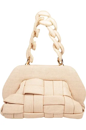 THEMOIRÈ Taske, Dame, , ONE SIZE, Uld, Canvas Clutch Taske med Raffia Kæde