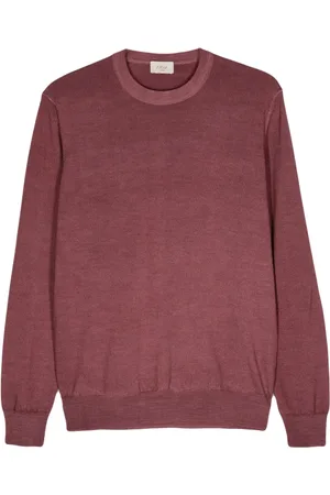 ALTEA Strik, Herre, Rød, XL, Uld, Merino Crew Neck Sweater