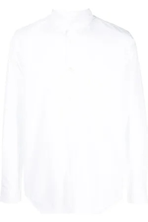 A.P.C. Skjorte, Herre, Hvid, L, Edouard Logo Broderet Button Down Skjorte