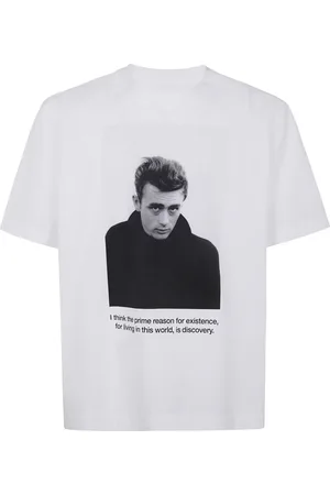 SACAI Top, Herre, Hvid, L, Bomuld, Bomuld Popelin T-shirt med James Dean