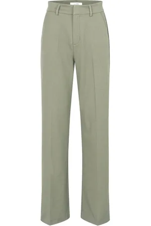 mbyM Bukser, Dame, Grøn, XS, Polyester, Skygge Straight Leg Bukser
