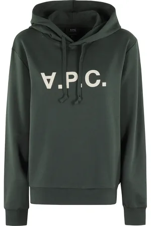 A.P.C. Sweathshirts & Hoodies, Dame, Grøn, 2XS, Bomuld, Standard Grand Hættetrøje