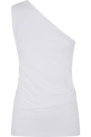 Patou Top, Dame, Hvid, L, Uld, Elegant One Shoulder Top