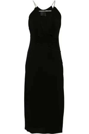 Givenchy Kjole, Dame, Sort, M, Elegant Midi Kjole