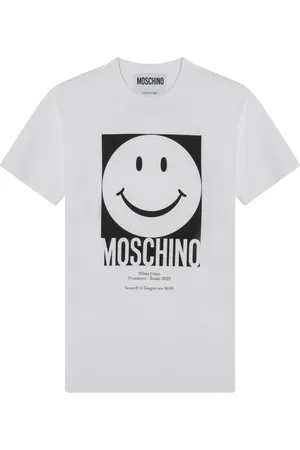 Moschino Top, Dame, Hvid, S, Kortærmet rund hals T-shirt