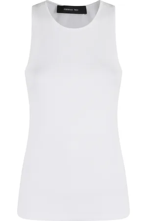 FEDERICA TOSI Top, Dame, Hvid, 2XS, Afslappet Jersey Top