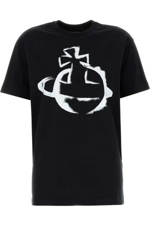 Vivienne Westwood Top, Dame, Sort, S, Bomuld, Oversize Sort Bomuld T-shirt