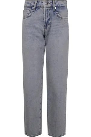 7 for all Mankind Jeans, Dame, Blå, W30, Denim, Straight Sahara Denim Jeans