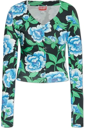 Kenzo Bluser & Skjorter, Dame, Flerfarvet, S, Bomuld, Top med blomstermotiv