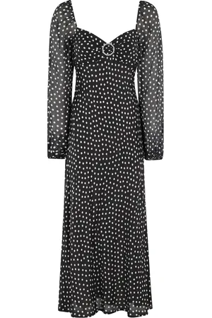 RIXO London Kjole, Dame, Sort, S, Blomstret Minikjole