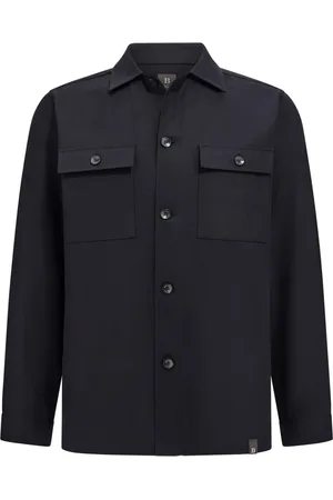 Boggi Milano Jakke, Herre, Blå, 2XL, Bomuld, Bomuldsovershirt