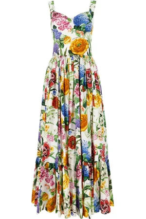 Dolce & Gabbana Kjole, Dame, Flerfarvet, XS, Bomuld, Elegant Kjole Samling