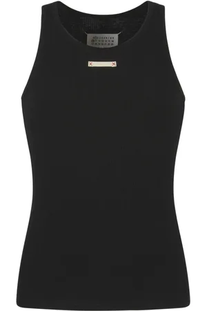 Maison Margiela Top, Herre, Sort, L, Bomuld, Sort Tank Top Skjorte