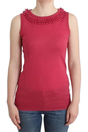 John Galliano Top, Dame, Lyserød, S, Uld, Elegant strikket top