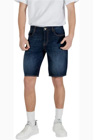Armani Exchange Shorts, Herre, Blå, W36, Bomuld, Herre Bermuda Shorts Forår/Sommer Kollektion