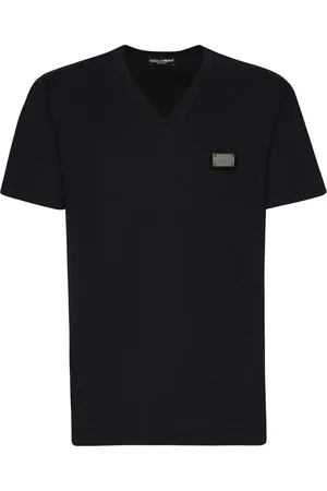 Dolce & Gabbana Top, Herre, Blå, L, Bomuld, Afslappet Bomuld T-Shirt