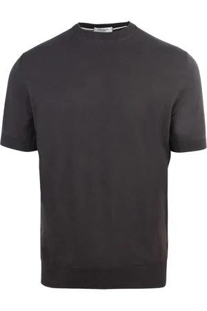 Paolo Pecora Top, Herre, Brun, 2XL, Bomuld, Brun Bomuld T-shirt Regular Fit