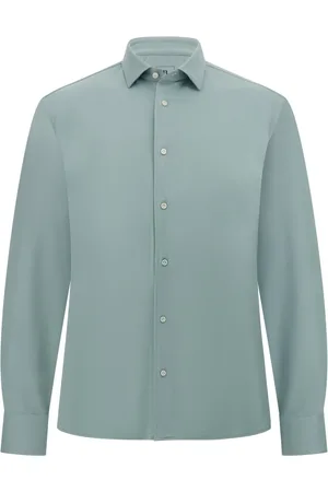 Boggi Milano Skjorte, Herre, Grøn, XL, Bomuld, Regular High-Performance Piqué Polo Shirt