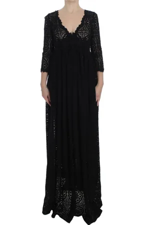 Dolce & Gabbana Kjole, Dame, Sort, XS, Bomuld, Maxi Dresses