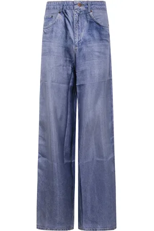 PIERRE-LOUIS MASCIA Jeans, Dame, Blå, L, Aloe Wide Leg Bukser