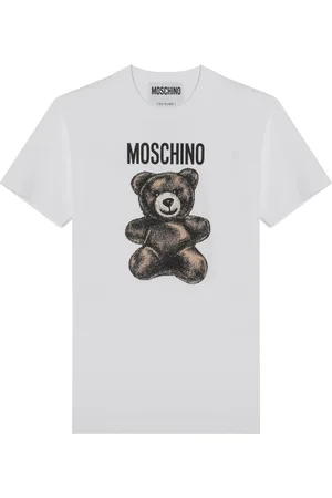 Moschino Top, Dame, Hvid, M, Kortærmet rund hals T-shirt