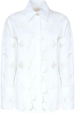 GENNY Bluser & Skjorter, Dame, Hvid, M, Bomuld, Hvid Skjorte Bluse