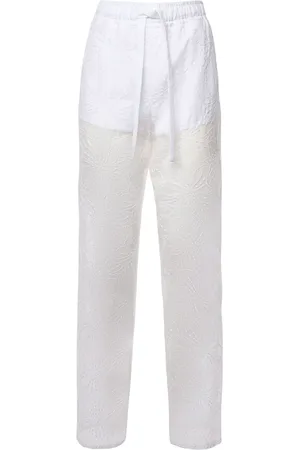 GENNY Bukser, Dame, Hvid, S, Hvide Bukser med Pantaloni Stil