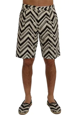 Dolce & Gabbana Shorts, Herre, Flerfarvet, 2XL, Bomuld, Afslappede knæhøje stribede shorts