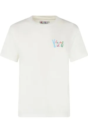 MC2 SAINT BARTH Top, Dame, Hvid, S, Regnbue Apres Ski Stil Emilie