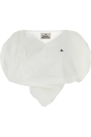 Vivienne Westwood Bluser & Skjorter, Dame, Hvid, S, Bomuld, Hjerte Top i Hvid Bomuld