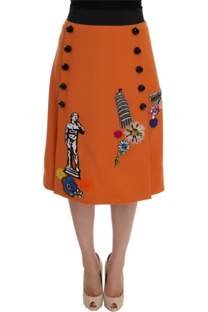 Dolce & Gabbana Nederdel, Dame, , 3XS, Uld, Midi Skirts