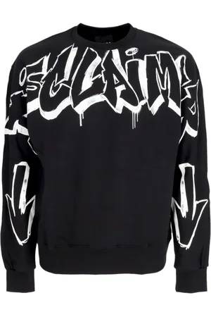 DISCLAIMER Sweathshirts & Hoodies, Herre, Sort, XL, Bomuld, Logo Crewneck Sweatshirt Sort/Hvid