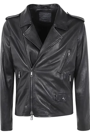 GIORGIO BRATO Jakke, Herre, Sort, 2XL, Fåreskind Biker Jakke