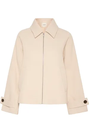 Soaked in Luxury Jakke, Dame, , L, Uld, Stilfuld Ilvy Jakke i Havregryn