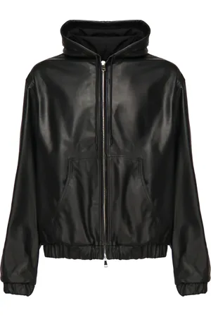 Giuliano Galiano Jakke, Herre, Sort, XL, Uld, Sort Nappa Bomber Frakke