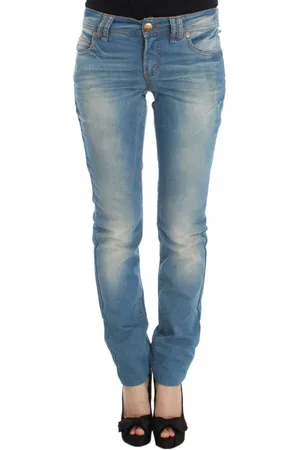 John Galliano Jeans, Dame, Blå, W29, Bomuld, Slim Fit Blå Designer Jeans
