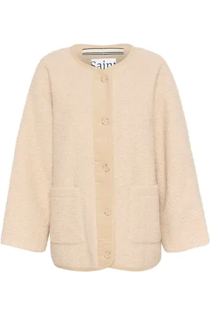 Saint Tropez Jakke, Dame, , L, Uld, Fjergrå Inleysz Jakke med Lommer
