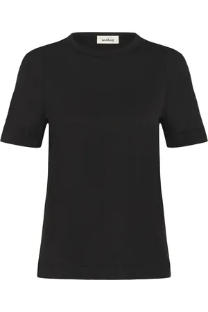 Soaked in Luxury Top, Dame, Sort, M, Bomuld, Sort Puff Tee Top