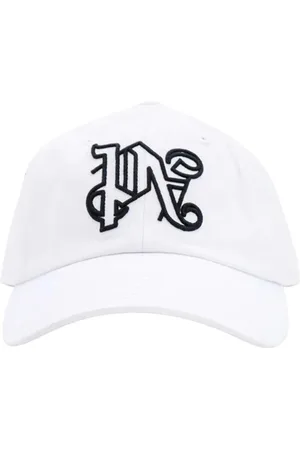 Palm Angels Tilbehør, Herre, Hvid, ONE SIZE, Bomuld, Monogram Cap