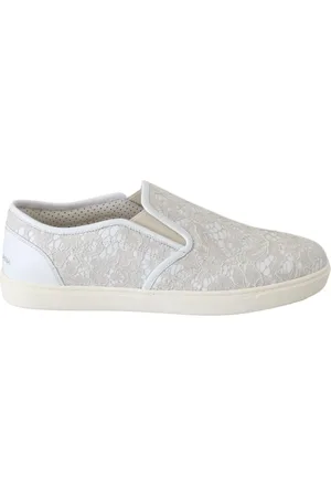 Dolce & Gabbana Sko, Dame, Hvid, 35 EU, Bomuld, Elegant Off Loafers til kvinder
