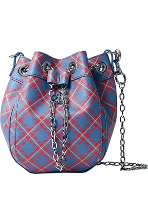 Vivienne Westwood Taske, Dame, Lilla, ONE SIZE, Uld, Signatur Check Spandtaske med Orb