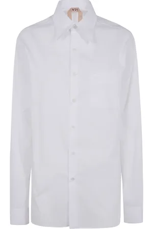 Nº21 Skjorte, Herre, Hvid, L, Bomuld, Bomuldsskjorte Klassisk Stil
